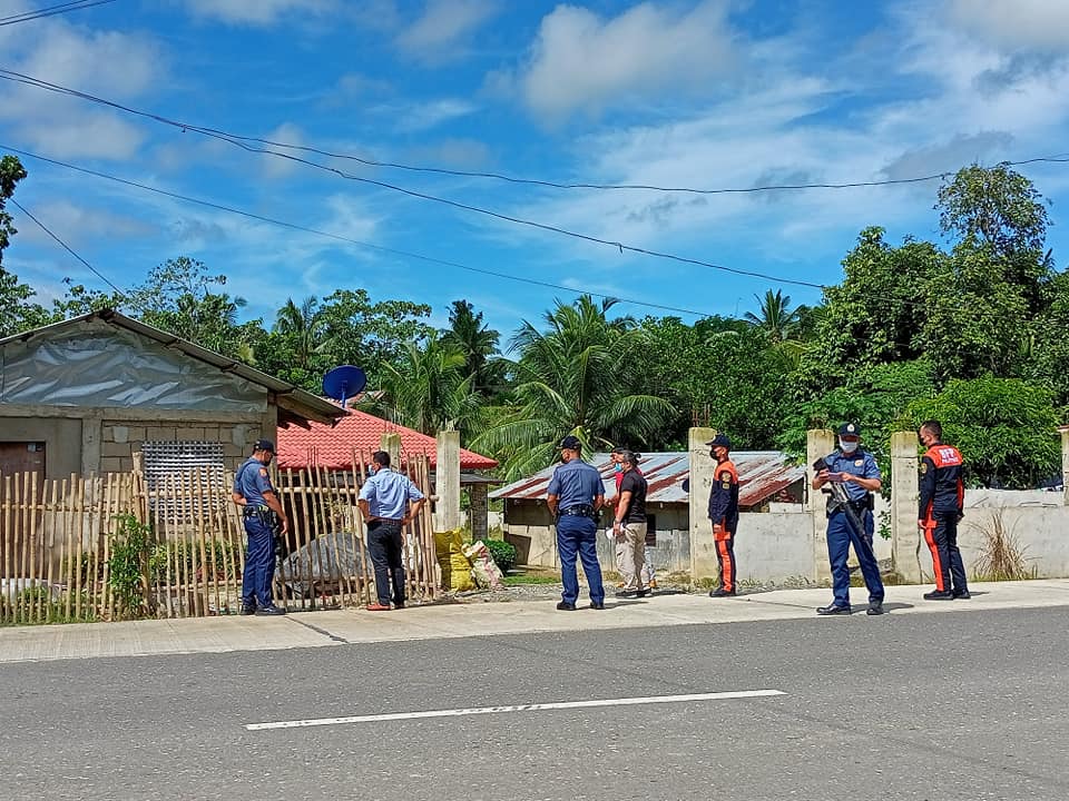 PNP and BFP Personnels conduct a Road Clearing Operation